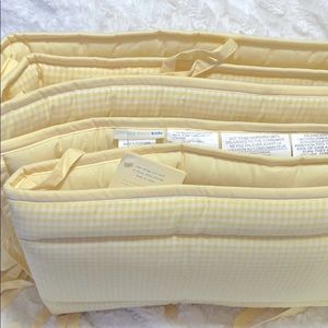 Pottery Barn Kids Yellow Ginham Crib Bumper